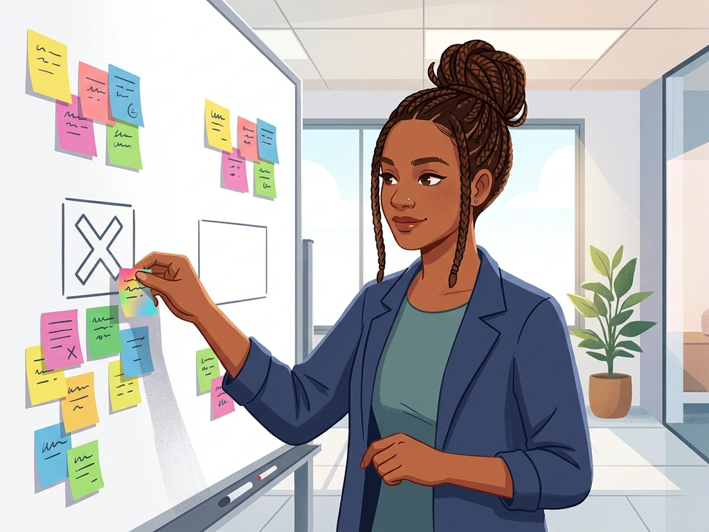 امرأة في أواخر الثلاثينيات من عمرها ذات بشرة بنية دافئة تنظر مباشرة إلى المشاهد، تعبير وجهها هادئ وواثق، تمثل المرشحين الذين لا يتناسبون مع القالب التقليدي.