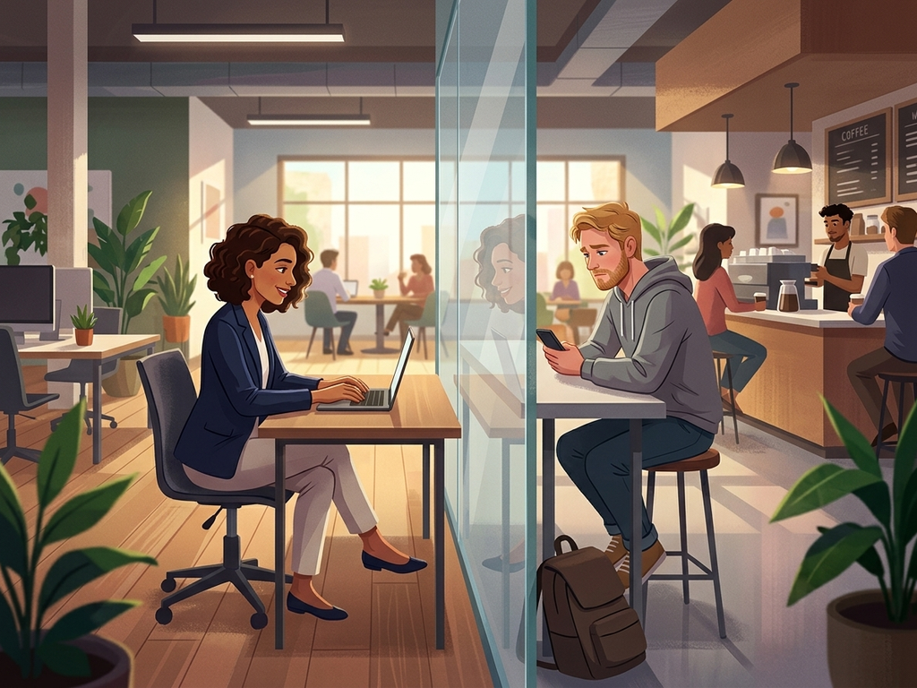 Deux personnes assises de part et d'autre d'une cloison en verre, l'une un recruteur et l'autre un candidat, se tendant la main à travers la barrière.